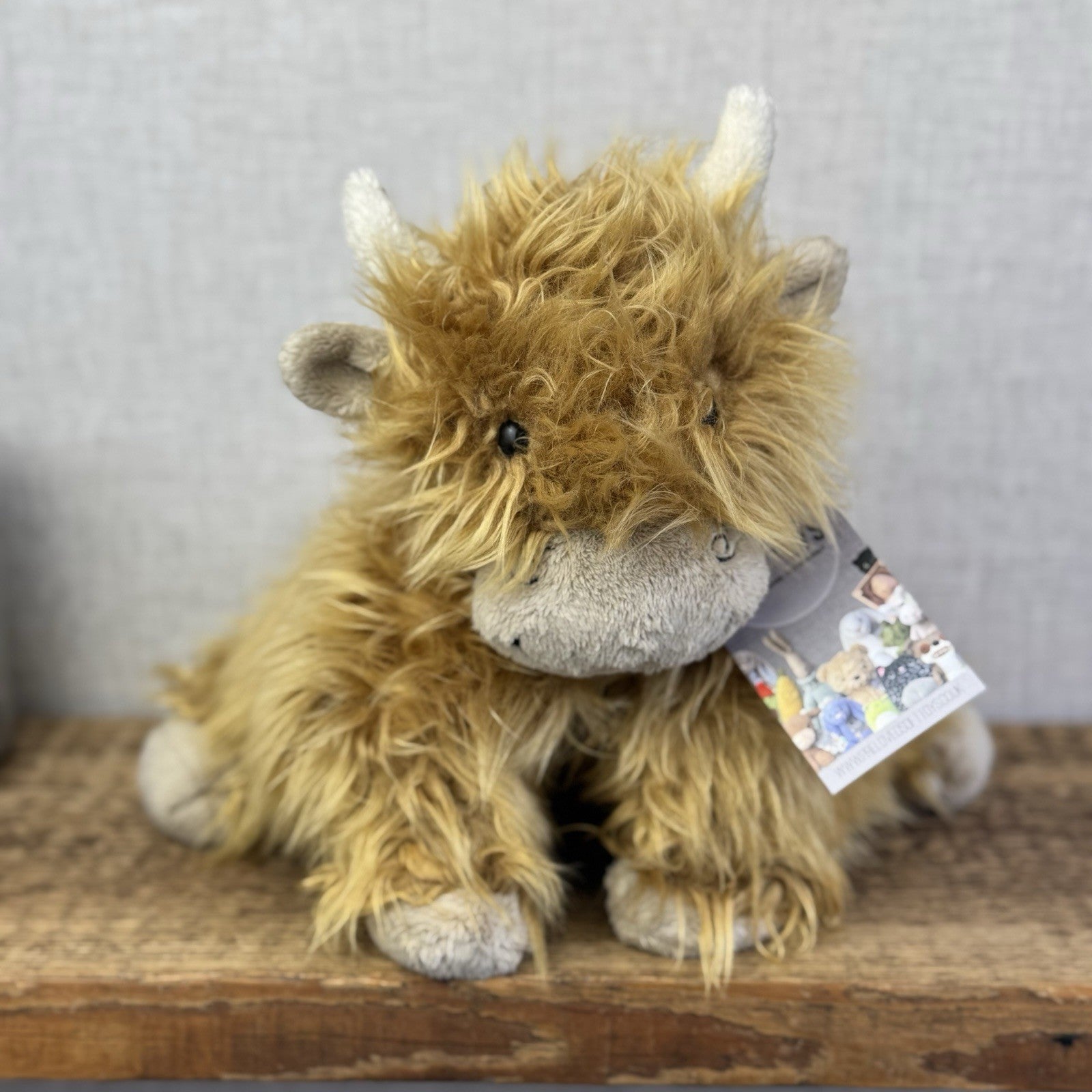 Jellycat Medium Truffles Highland Cow - Orange Fluffy Pillow Vintage Plush 14”