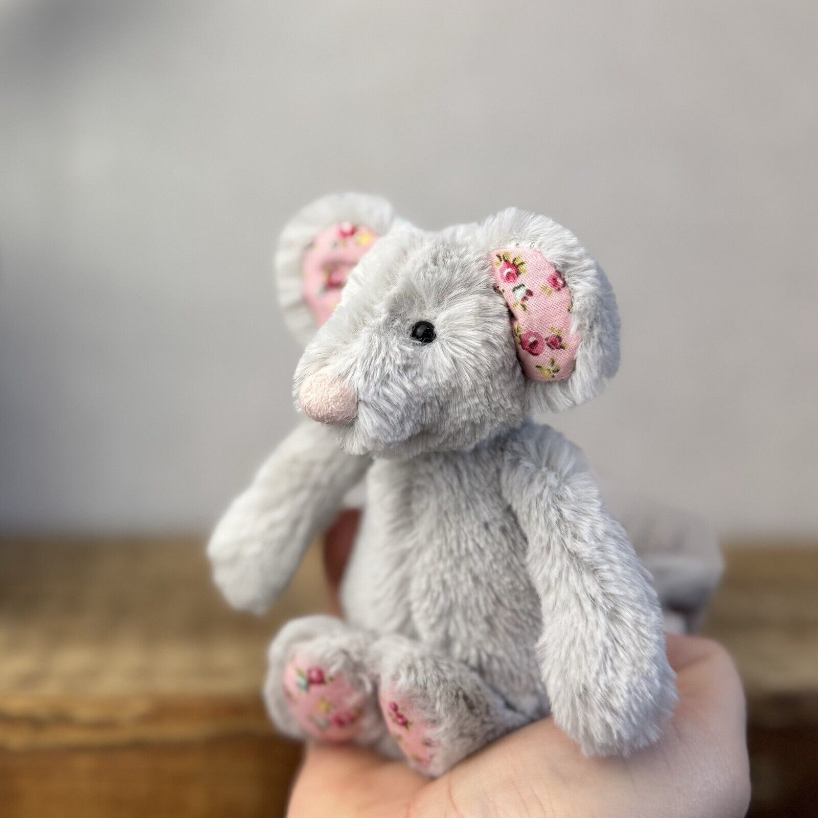 Jellycat Tiny Bashful Baby Blossom Mouse - Tiny Mouse Floral Ears Collectible 5"