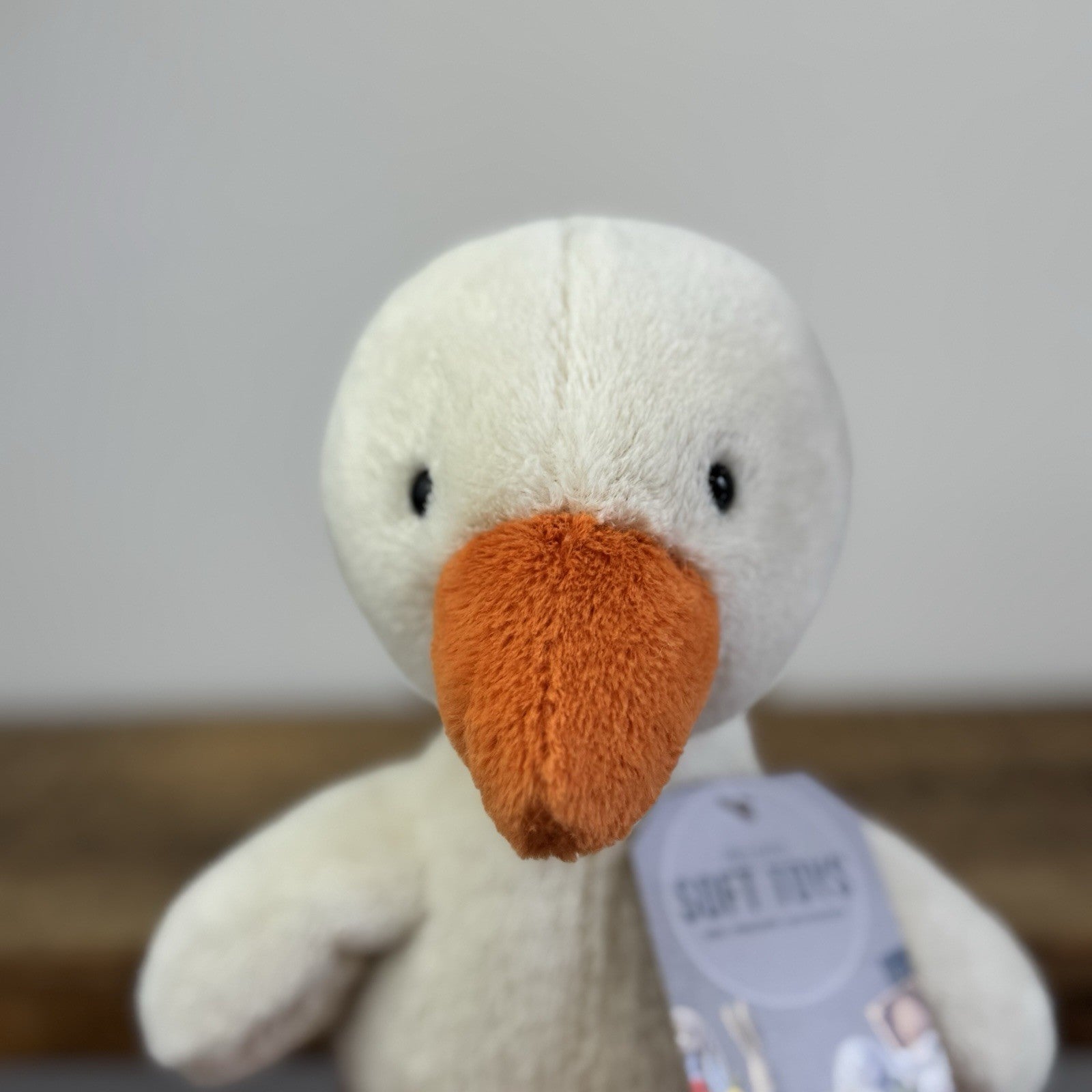 Jellycat Nimbus Duck - Small Short Fur Cream Duckling Soft Toy Retired 10"