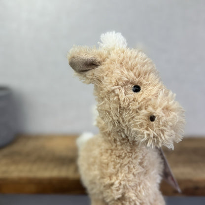 Jellycat Medium Caffuffle Palomino  - Curly Hair Horse Beige Retired Rare 14”