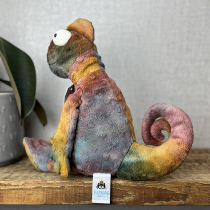 Jellycat Colin Chameleon - Jellycat Multicoloured Lizard Soft Toy - Medium 12"