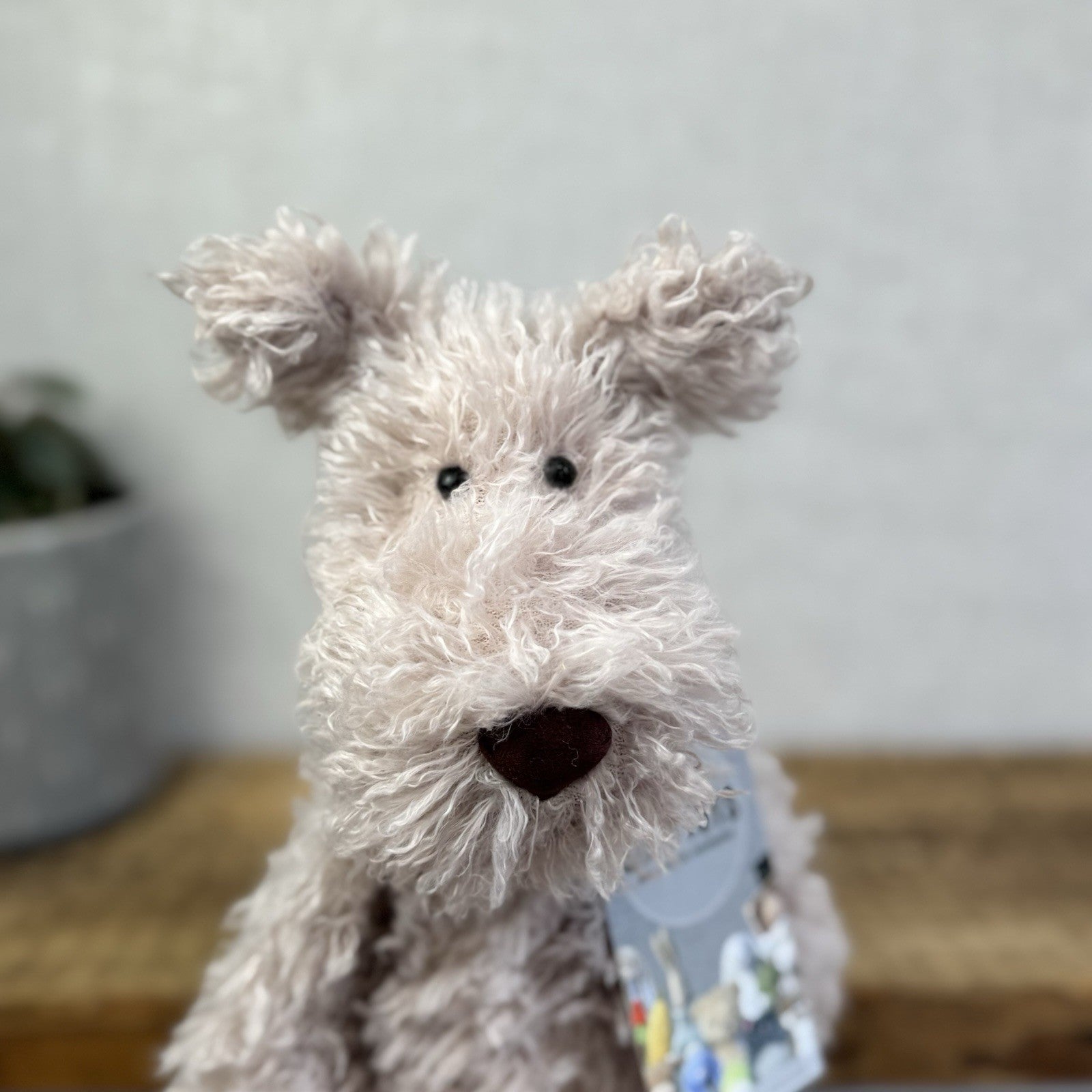Jellycat Small Scamp Pup - Curly Beige Terrier Soft Toy Beanie Vintage/Retired
