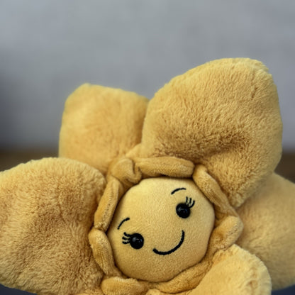 Jellycat Fluery Yellow Daffodil Small - Jellycat Daffodil - Small Flower Plush 