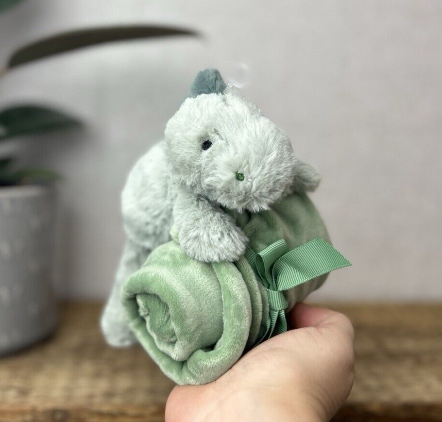 Jellycat Green Shooshu Dinosaur - Dino Comforter Soother - Super Soft Comforter