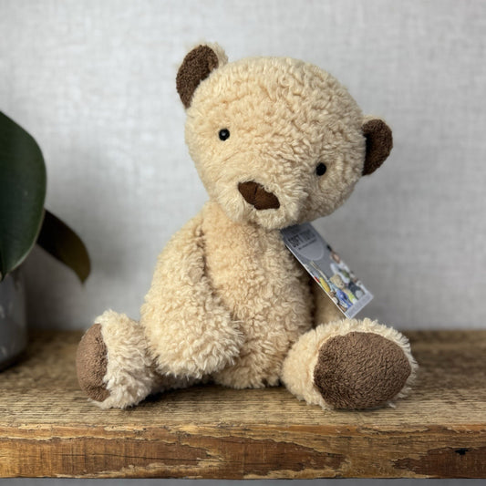 Jellycat Medium Vintage Bear - Vintage Light Brown Bear Beanie Soft Toy 12” Rare