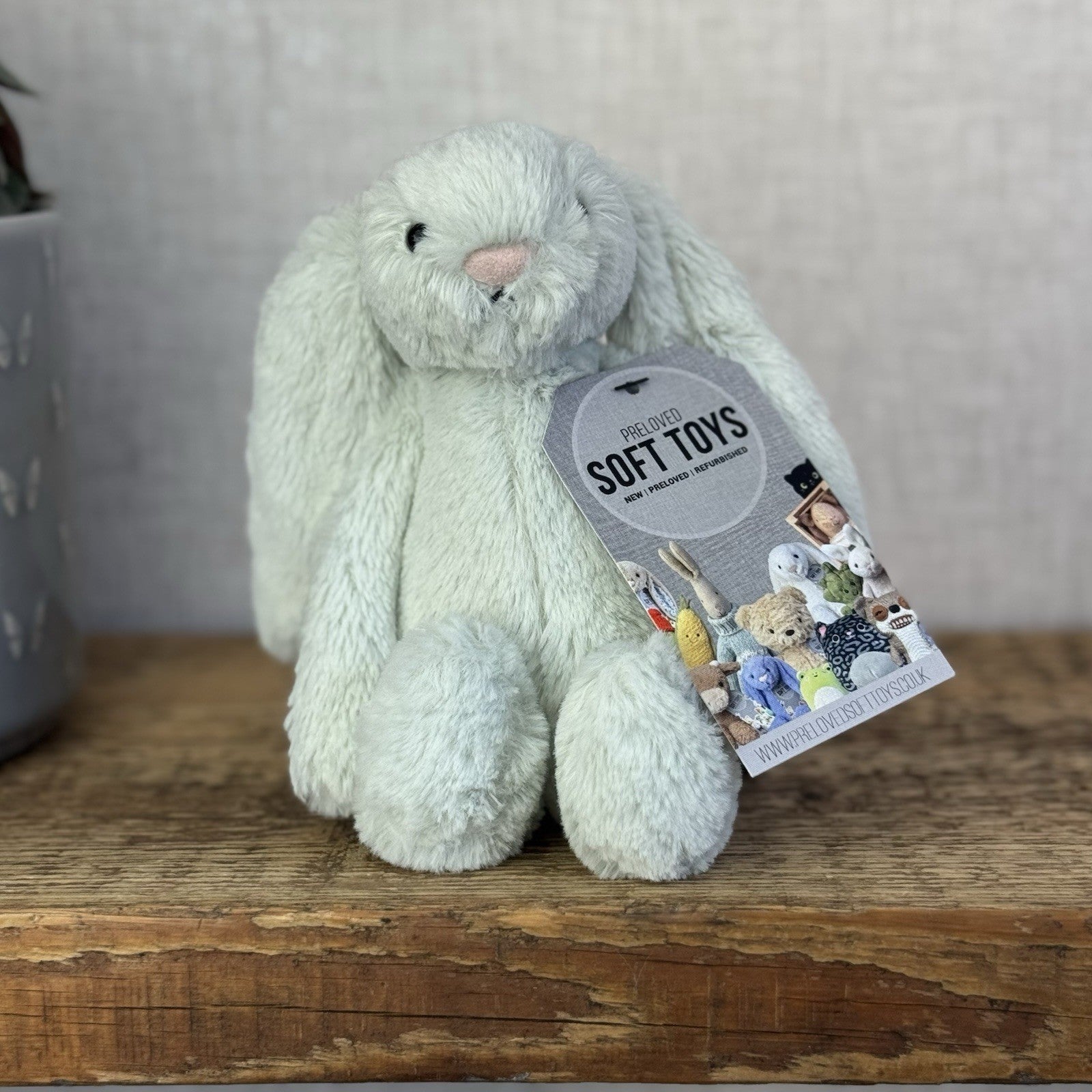Jellycat Rare Retired Small Bashful Seaspray Pale Green Bashful Bunny NWOT
