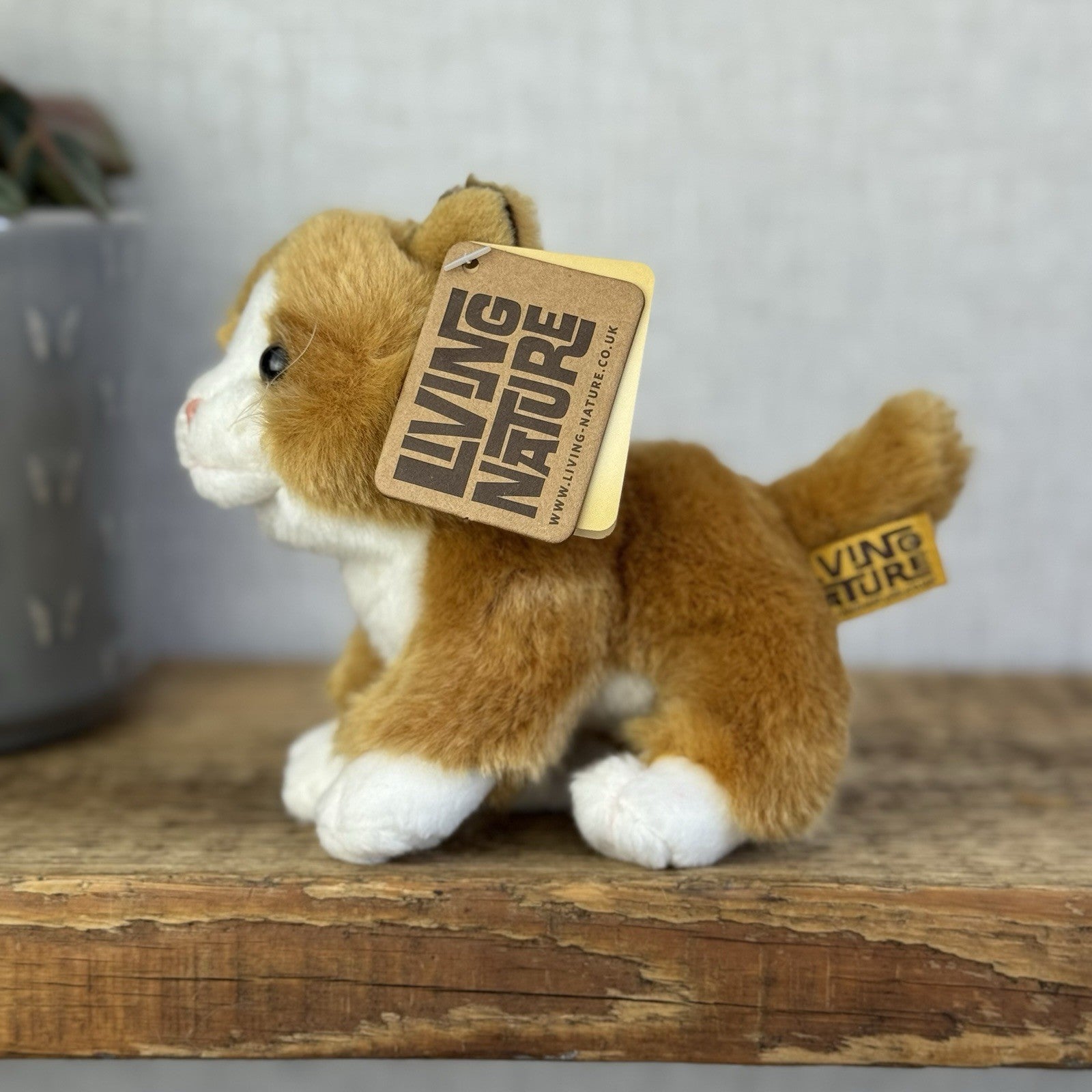 Living Nature Soft Toy Cat (Kitten) Mini Ginger Cat Kitten New With Tags 5"