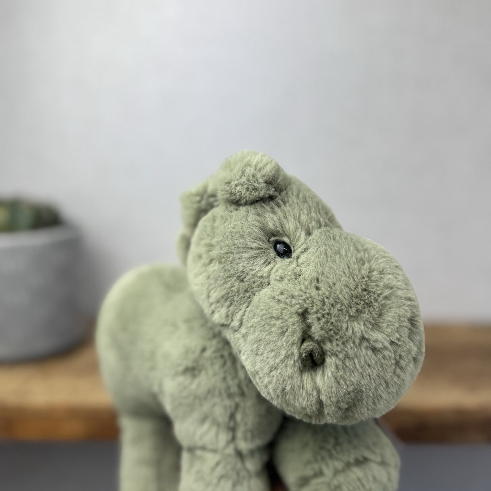 Jellycat Medium Huggady Dinosaur- Floppy Green Dino Soft Toy Retired 10"