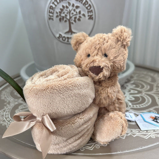 Jellycat Bartholomew Bear Soother BNWT Brown Bear Plush Baby Comforter Blanket