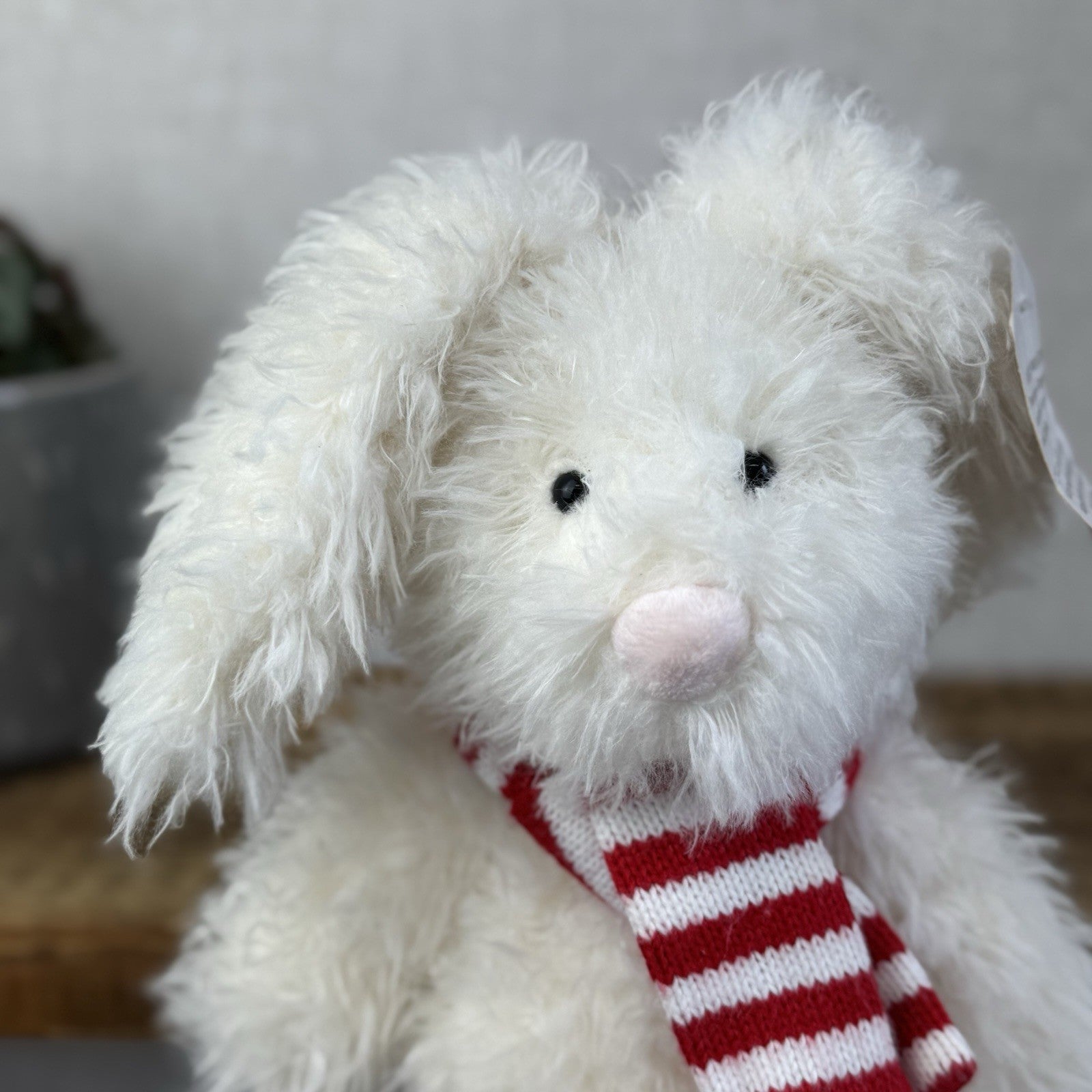 Laura Ashley Angora Bunny - Angora Bunny In Red Scarf - Jellycat Collaboration
