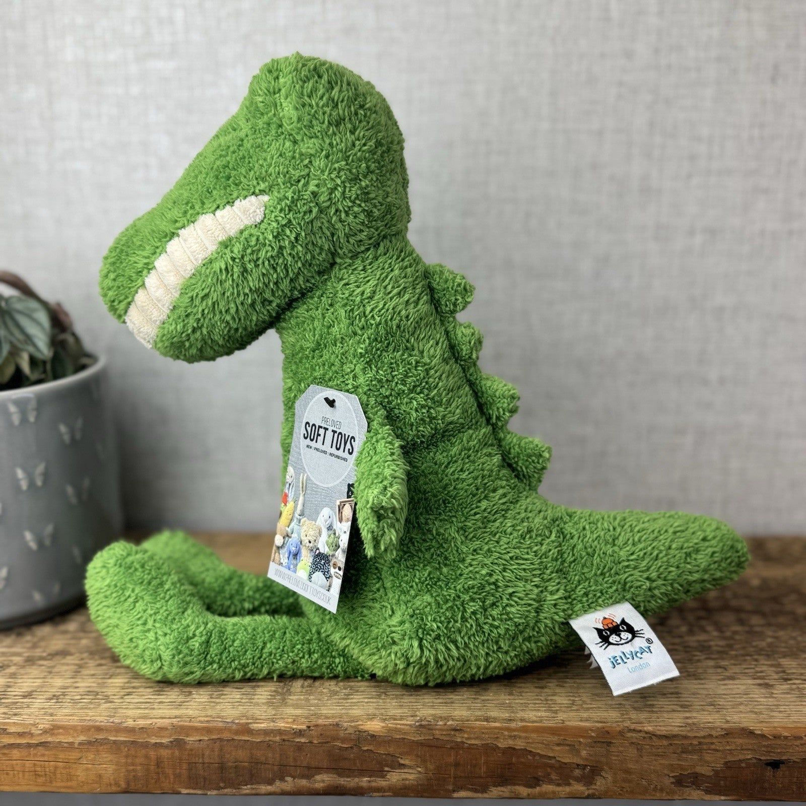Jellycat Medium Toothy Croc - Large Green Crocodile  Smiling Rare Retired 16”