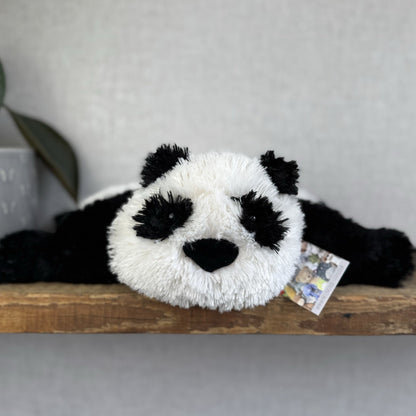 Jellycat Medium Truffles Panda Black White Soft Panda Cushion Vintage Plush 14”