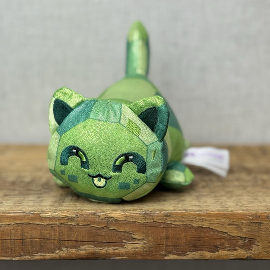Aphmau MeeMeows - Emerald Cat Plush Green Sparkly Sea Cat Collectible 5"