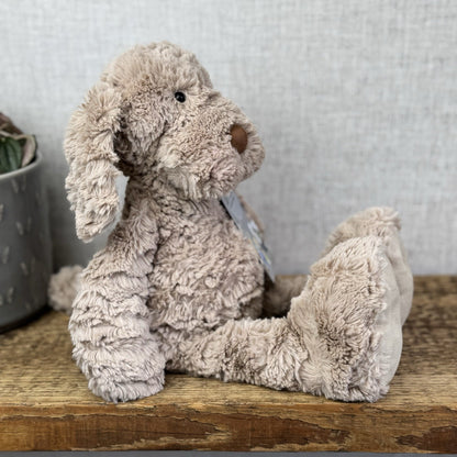 Jellycat Medium Skiffles Dog - Medium Textured Beanie Soft Toy Retired NWOT 14"