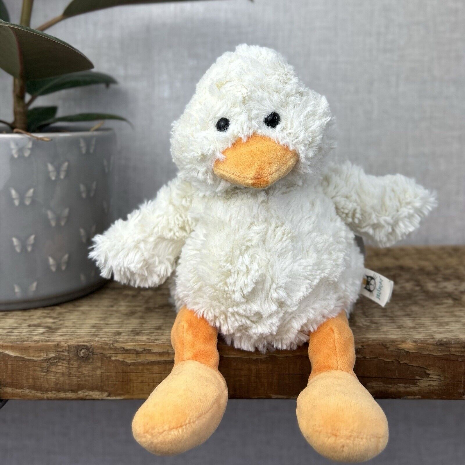Jellycat Millyboo Duck - Small White Curly Fur Duckling Chick Small 10”