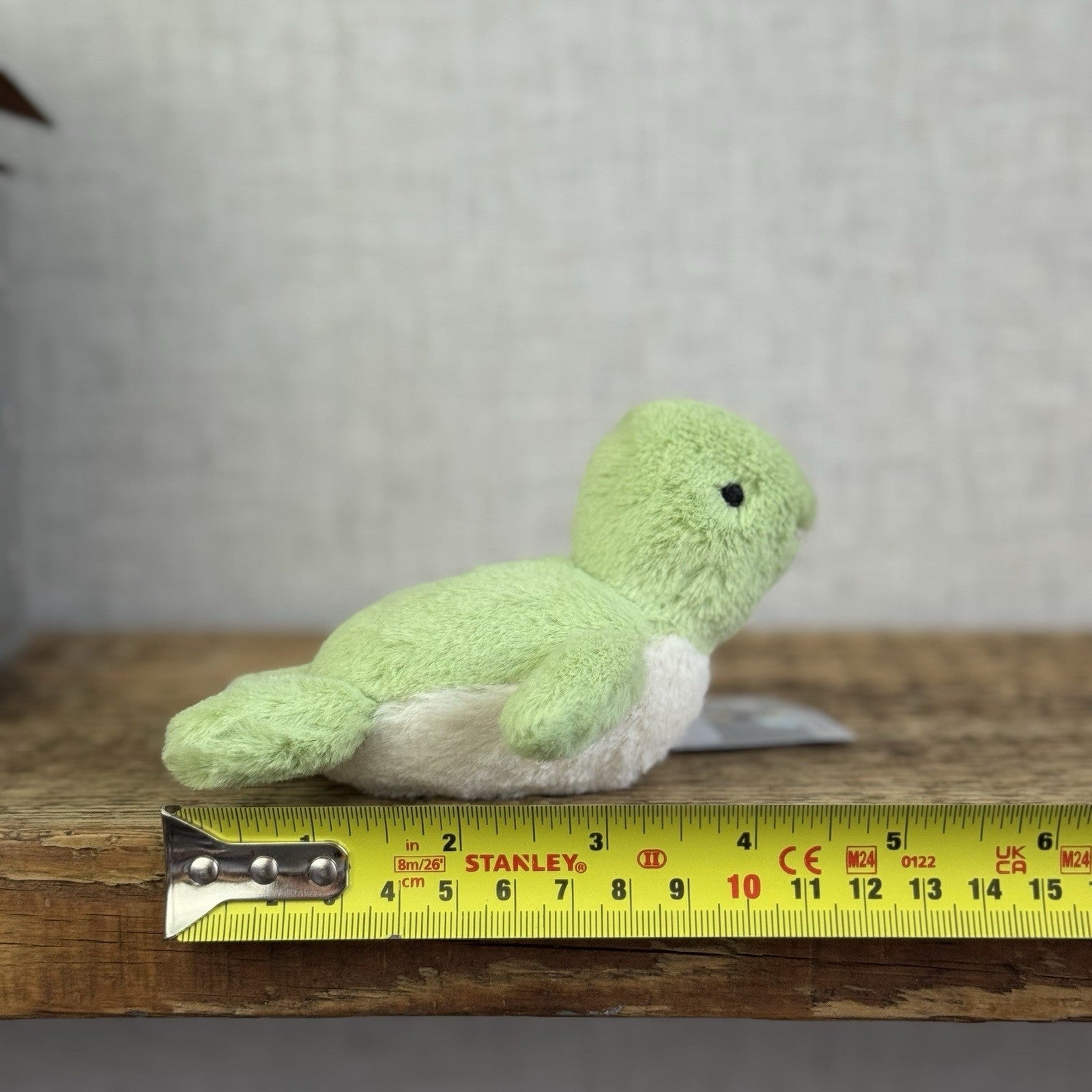 Jellycat Fluffy Turtle - Small Green Sea Turtle Soft Toy Beanie Sea Creature 4"