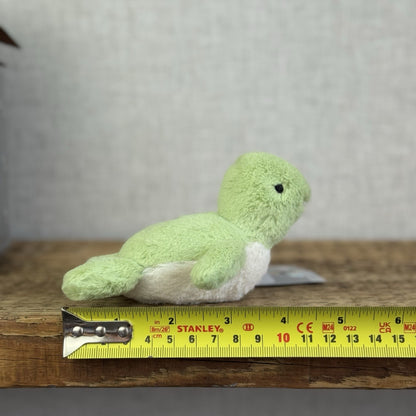 Jellycat Fluffy Turtle - Small Green Sea Turtle Soft Toy Beanie Sea Creature 4"