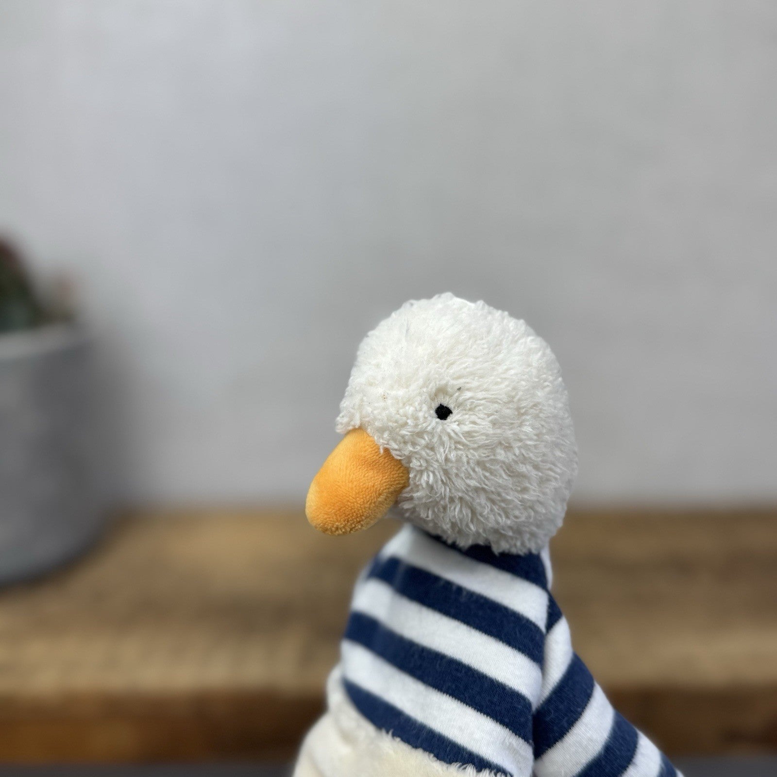 Jellycat Berdita Duck Soother Comfort Blanket - Cream & Navy Baby Duck Comforter
