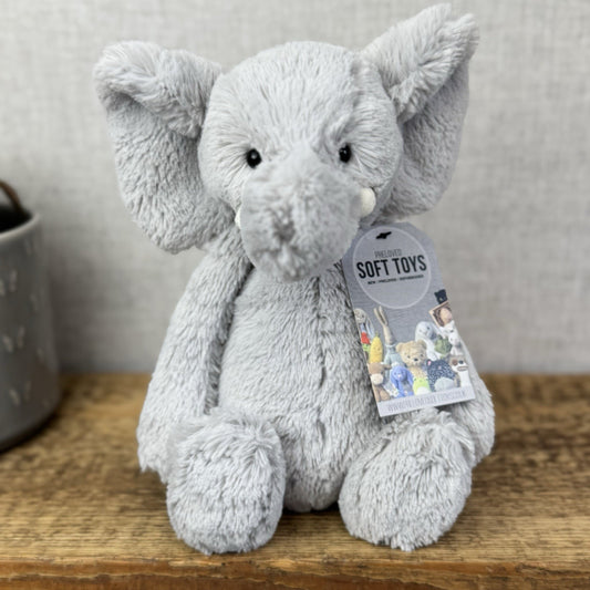Jellycat X The Little White Company Grey Bashful Elephant Soft Toy Retired Rare