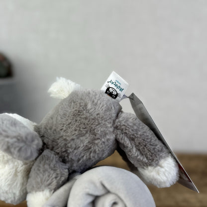 Jellycat Shooshu Puppy Soother Comfort Blanket Grey Retired Rare (Smudge Puppy)