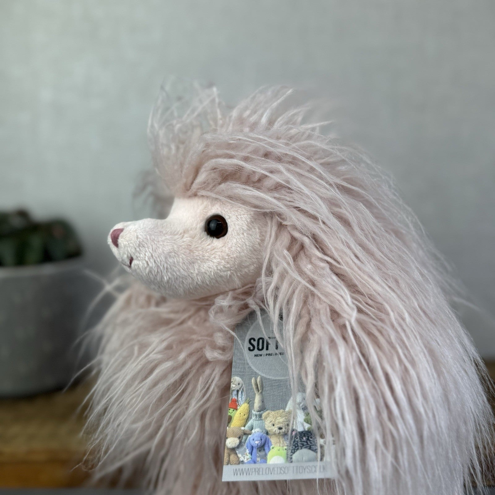 Bukowski Bears Princess Poddle - Pink Long Hair Fluffy Poodle Soft Toy Beanie