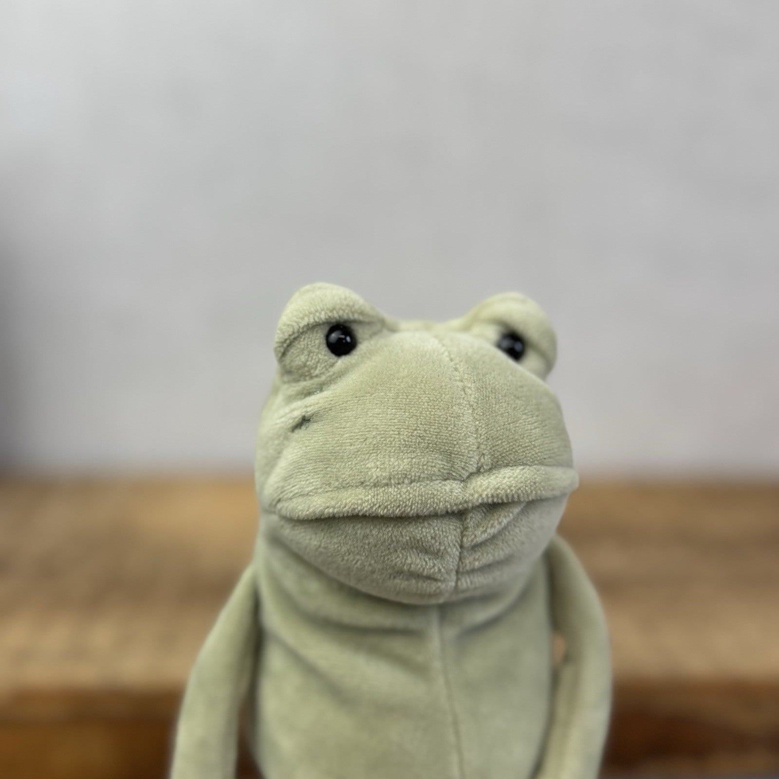Jellycat Small Furgus Frog - First Edition RARE Velour Frog Beanie NWOT 8”