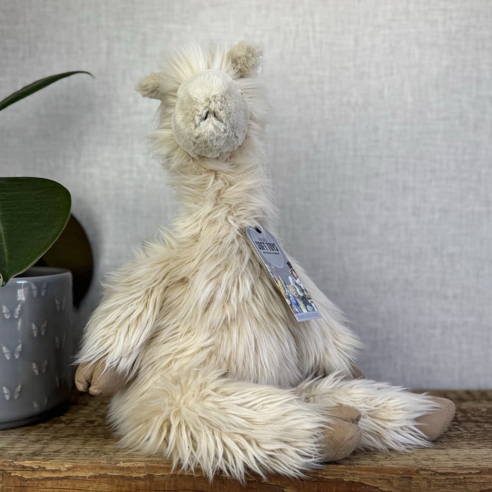 Jellycat Luis Llama - Fluffy Cream Beanie Llama Retired Soft Toy Large Rare 16"