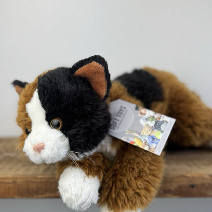 Vintage Dowman Soft Touch - Calico Cat Beanie Soft Toy, realistic ESSA
