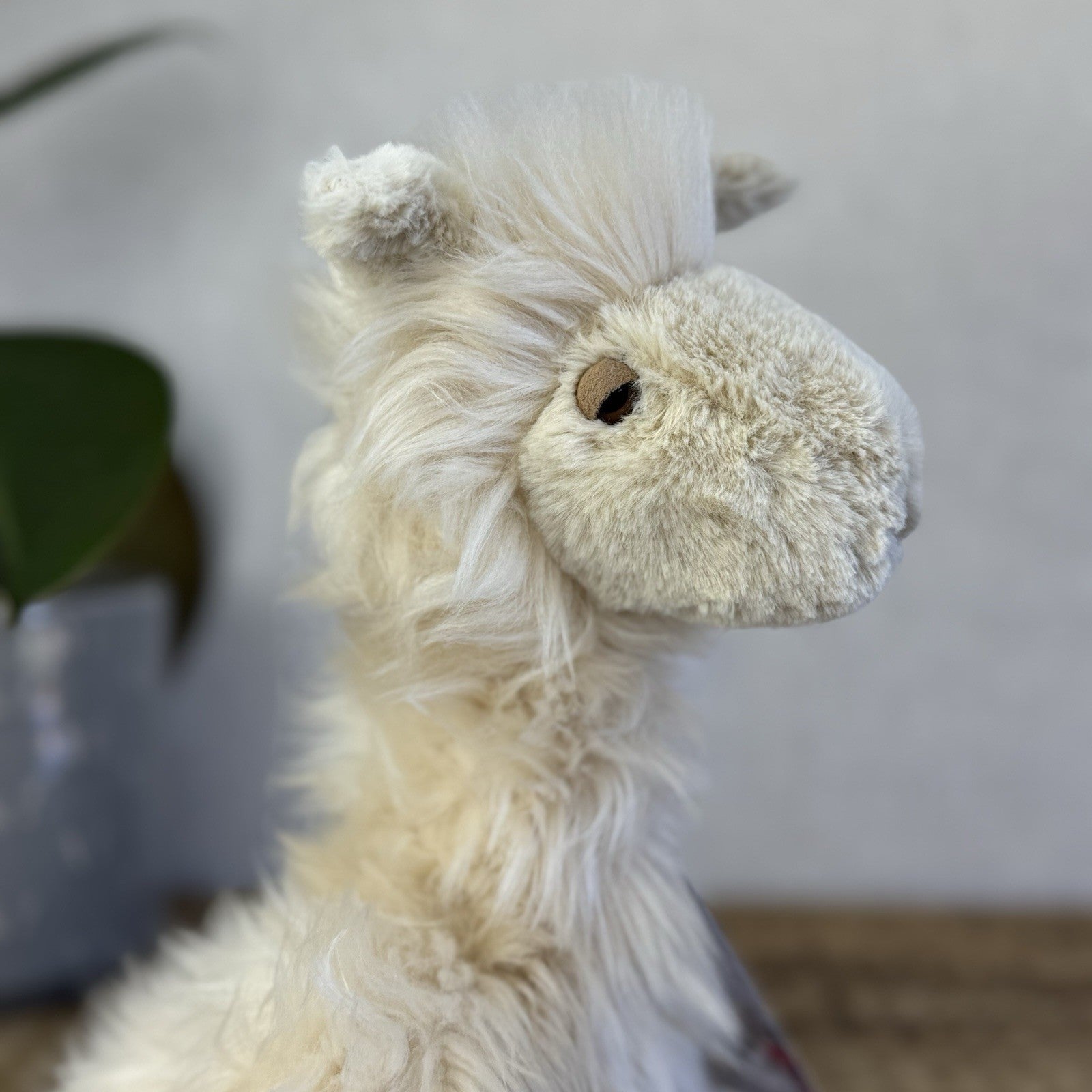 Jellycat Luis Llama - Fluffy Cream Beanie Llama Retired Soft Toy Large Rare 16"