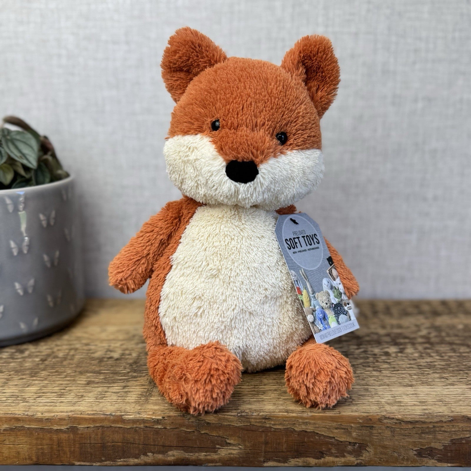 Jellycat Peanut Fox - Medium Peanut Scruffy Small Chubby Red Fox Beanie 12"