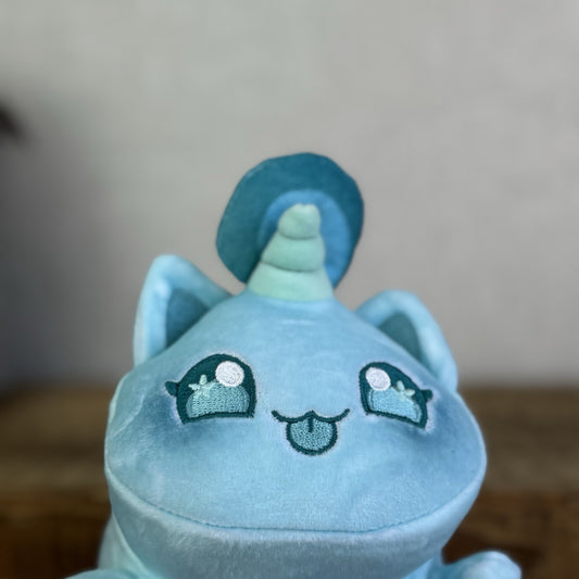 Aphmau MeeMeows - Blue Unicorn Cat Plush Collctible Cat 5"