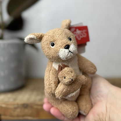 Russ Berrie Luv Pets - Tiny Kangaroo Darwin - Pocket Pal Tiny Beanie Soft Toy 6”