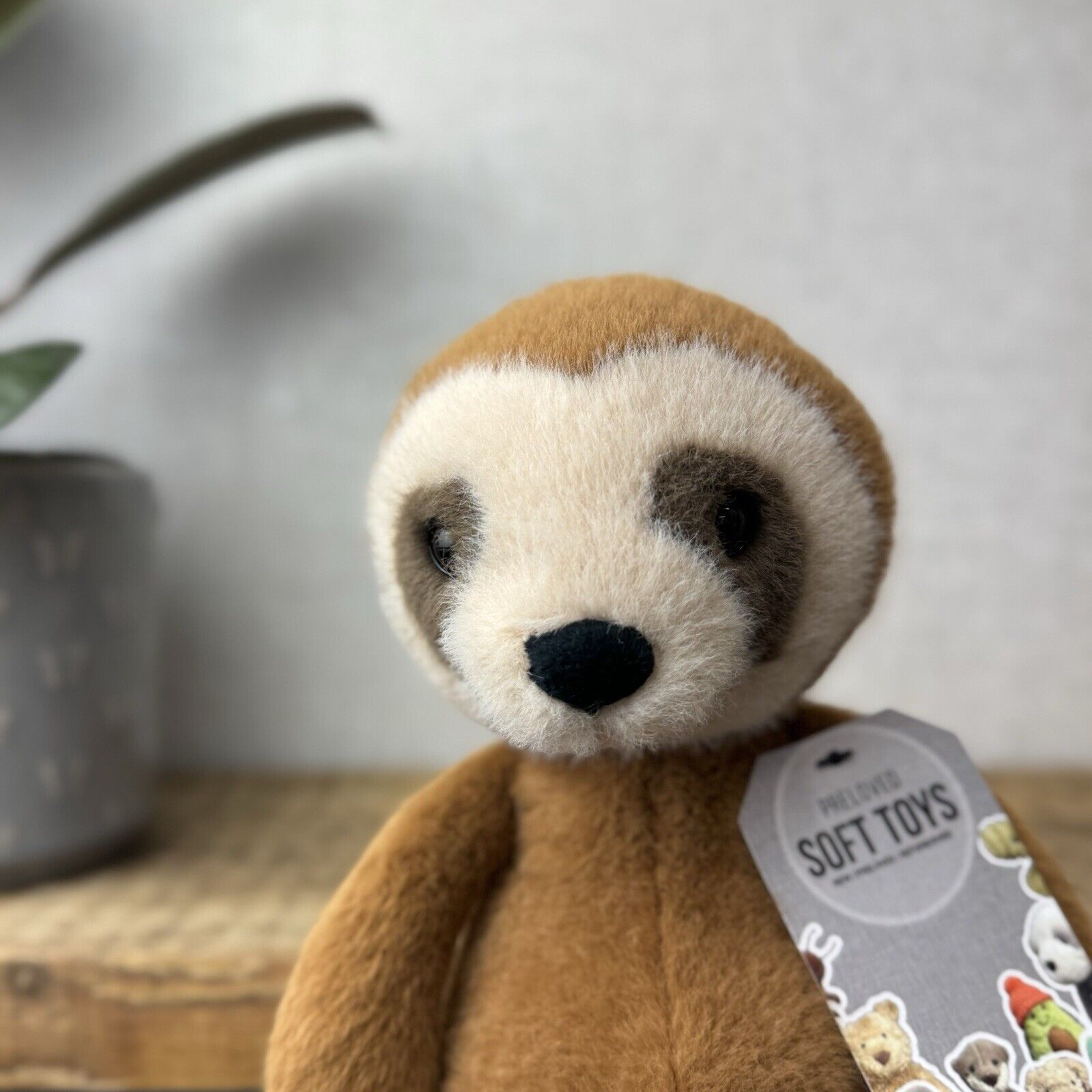Jellycat Whispit Sloth - Fuzzy Fluffy Sloth Soft Toy Rare Retured Medium 10”