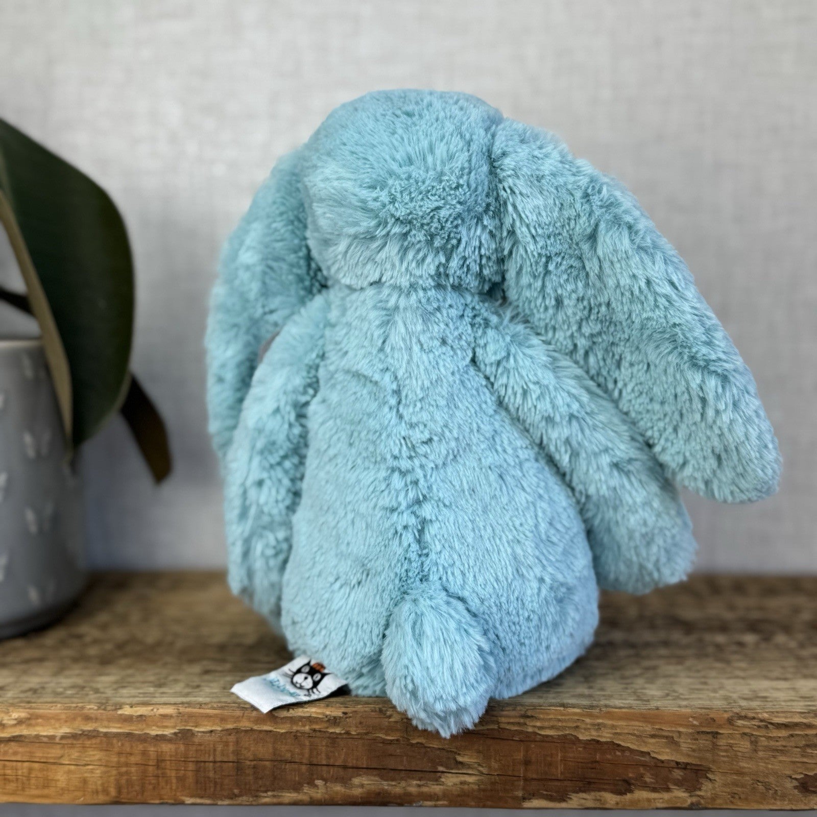 Jellycat Medium Bashful Aqua Bunny - Aqua Bunny Rabbit Bright Blue Medium 12”