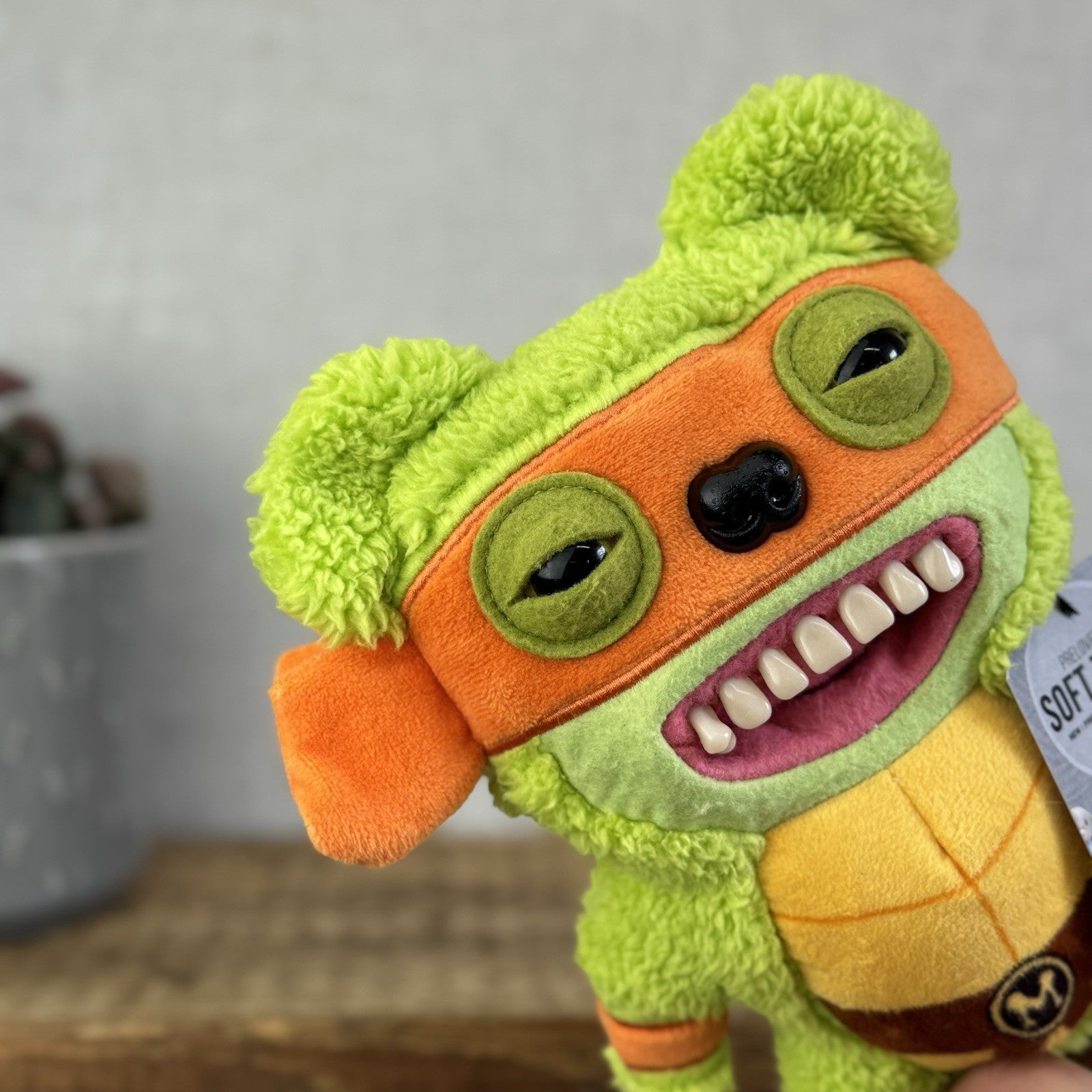 Fuggler X Teenage Mutant Ninja Turtles Michelangelo Soft Toy Retired Monster 