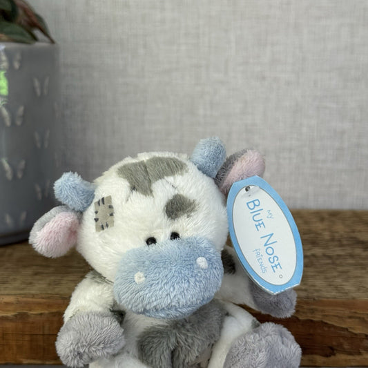 Blue Nose Friends Milkshake The Cow - Mini Cow Soft Toy Beanie Retired 5”