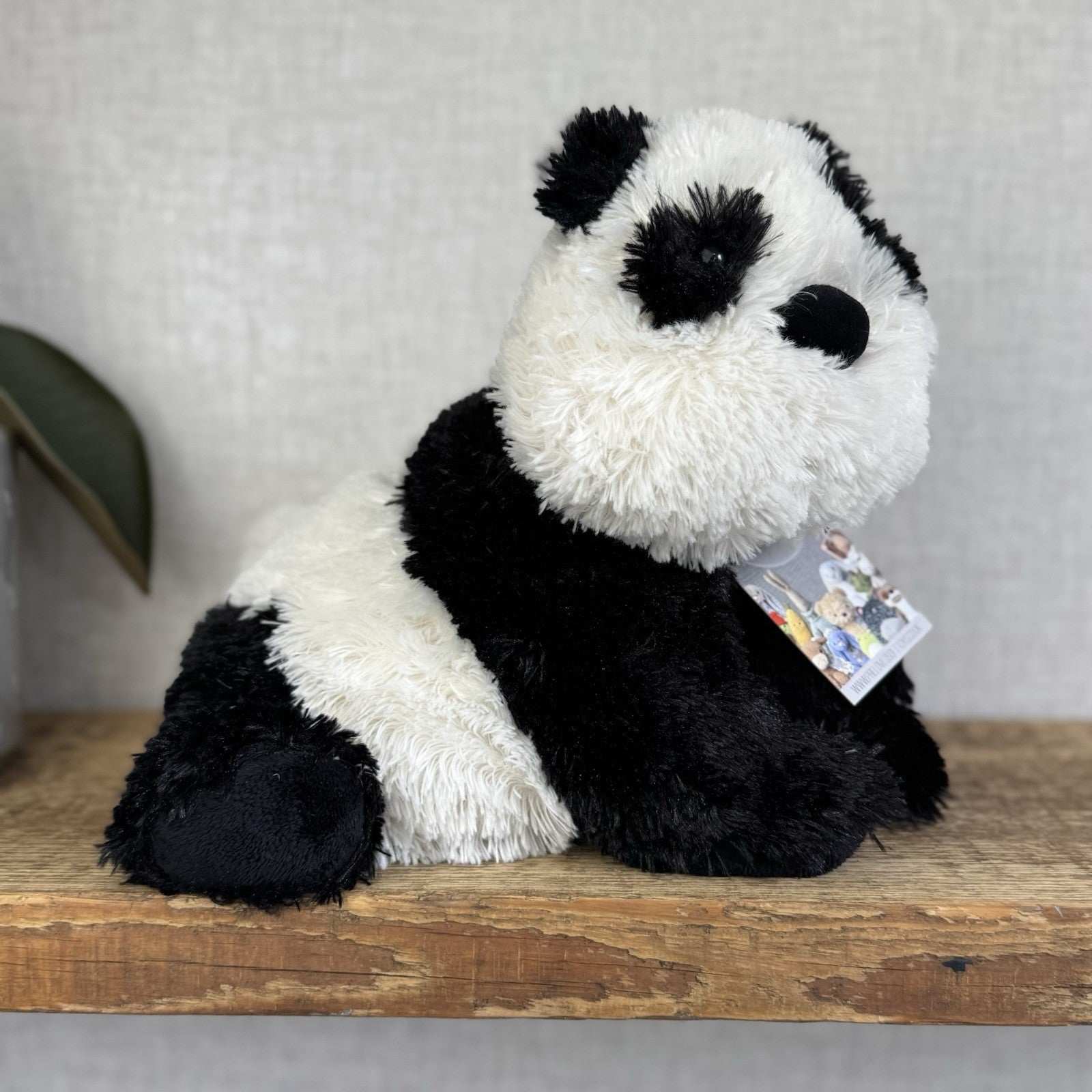 Jellycat Medium Truffles Panda Black White Soft Panda Cushion Vintage Plush 14”