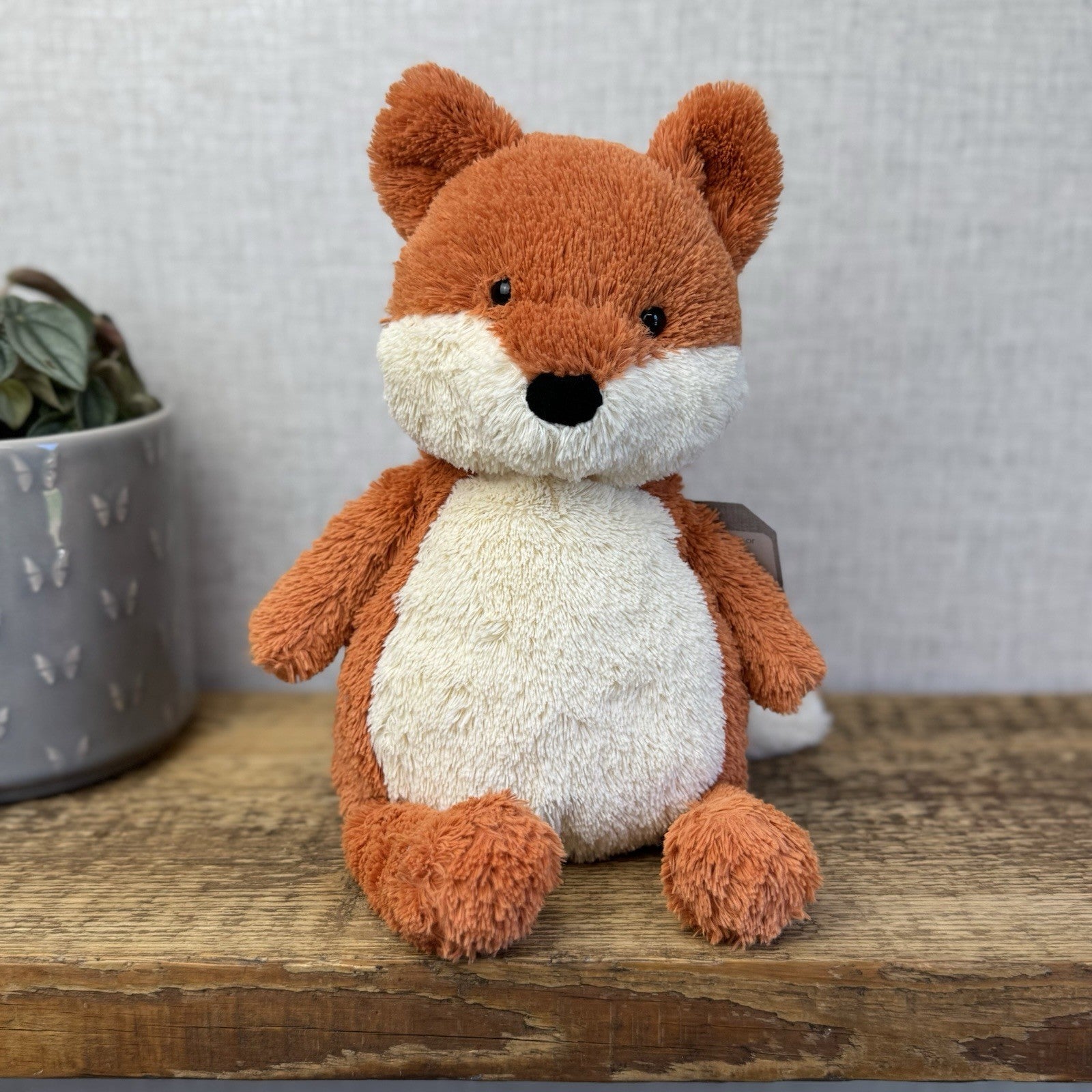 Jellycat Peanut Fox - Medium Peanut Scruffy Small Chubby Red Fox Beanie 12"