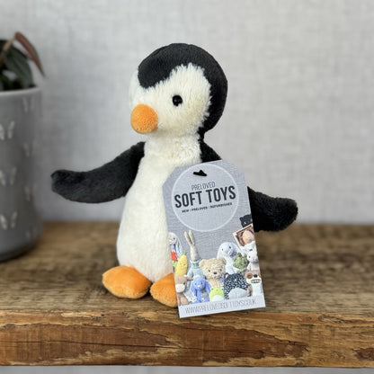 Jellycat Small Bashful Penguin - Small Retired Penguin Grey NWOT 8” (#2)