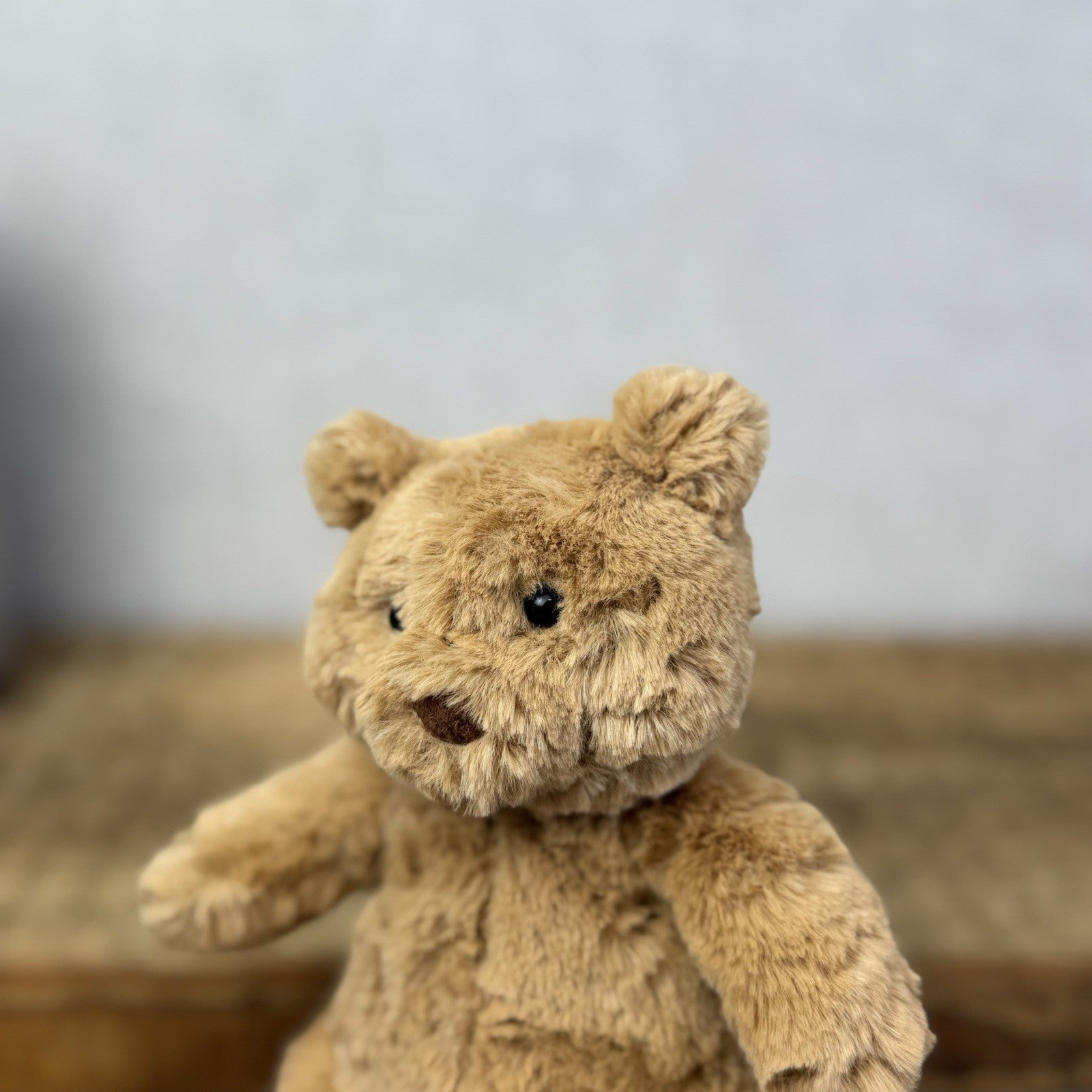 Jellycat Tiny Bartholemew Bear - Tiny Bear Jellycat Beanie Light Brown 7"