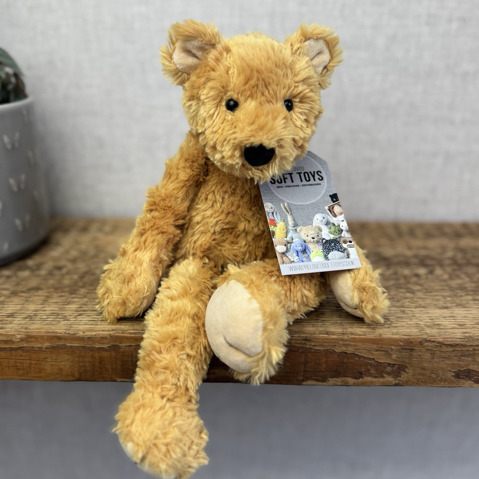 Jellycat Small Pickles Bear - Vintage Jellycat Golden Bear New Without Tags 12"