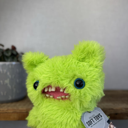Fuggler Screech - Bright Green Fluffy Fuggler - Blue Eyes Fluffy Funny Ugly (#2)