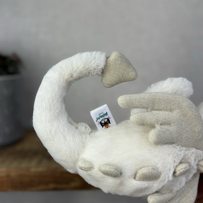 Jellycat Little Snow Dragon - White Dragon Laying Soft Toy Retired New With Tags