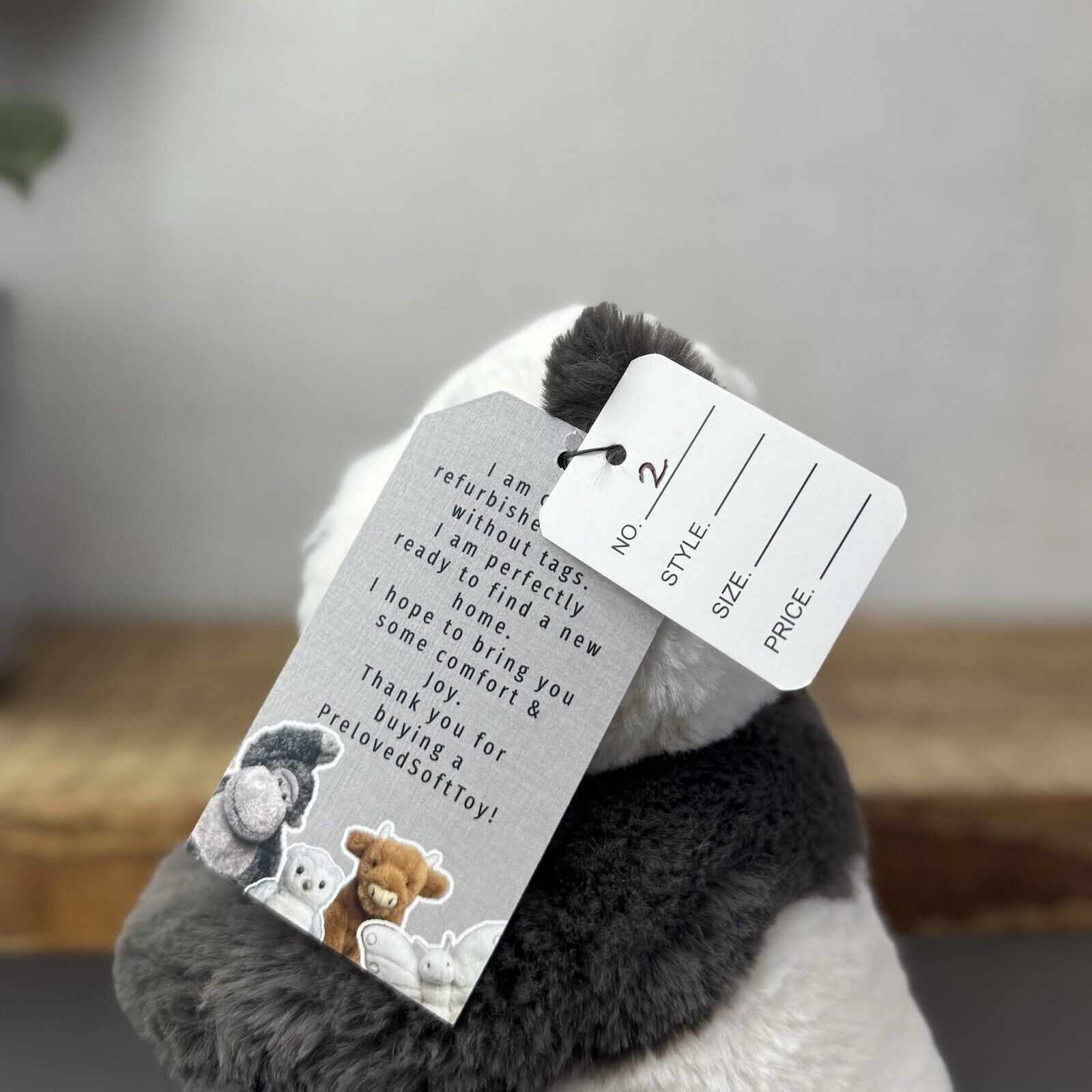 Jellycat Small Harry Panda Cub - Super Soft Panda Beanie Plush 8” Rare (2)
