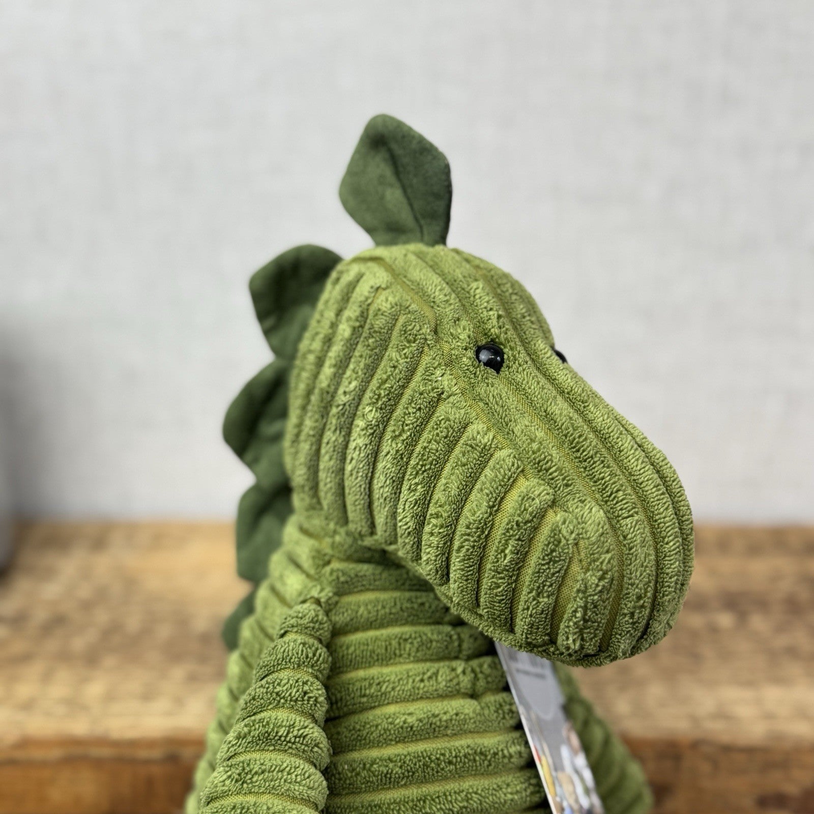 Jellycat Medium Cordy Roy Green Dinosuar - Olive Green Dino Beanie Plush 14"