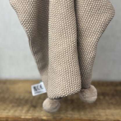 Threadbear Baby Threads Organic Comforter Bunny Rabbit Brown Grey Taupe NWOT