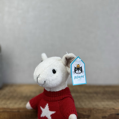 Jellycat Merry Mouse With Jumper - Christmas Soft Toy Retired New With Tags 8"