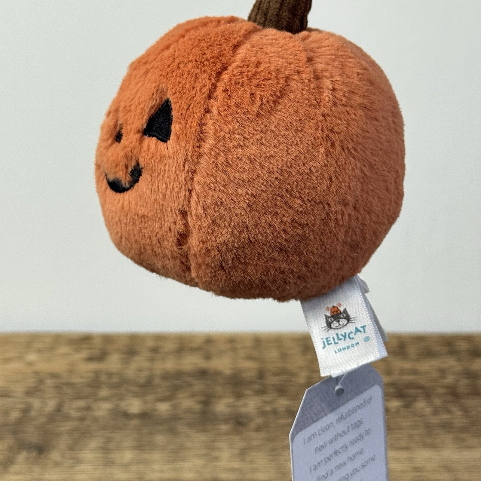 Jellycat OOky Pumpkin - Mini Halloween Pumpkin Plush Beanie NWOT 5"