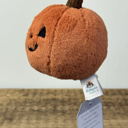 Jellycat OOky Pumpkin - Mini Halloween Pumpkin Plush Beanie NWOT 5"
