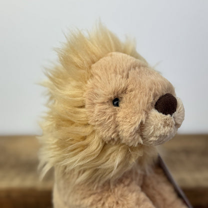 Jellycat Small Leonardo Lion Soft Toy - Small Retired Sitting Lion NWOT 10"